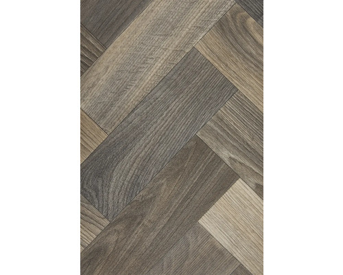 Houten vloer met visgraatmotief