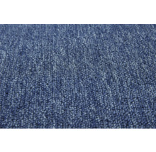 Close-up van een blauw tapijt.