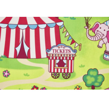Illustratie van een circustent en een loket voor tickets