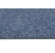 Close-up van een blauwe vloerbedekking