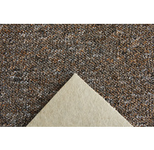 Close-up van een tapijt met gemêleerd oppervlak en textiele rug.