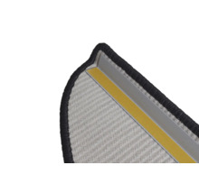 Detailopname van een deurmat met plakstrip en rand