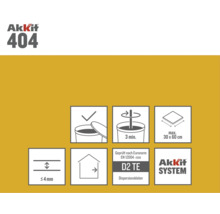 Akkif 404 productdetails: verwerkingsinstructies en eigenschappen.