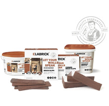 Elabrick Steenstrips set met primer, kleefmortel en hoeksteenstrips