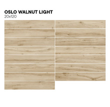 Lichtbruine vloertegels met houtlook in het formaat 20x120