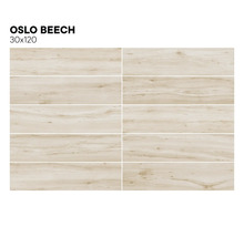 Oslo Beukenlook keramische tegels in het formaat 30x120 cm.