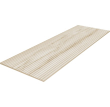 Houten paneel met messing en groef