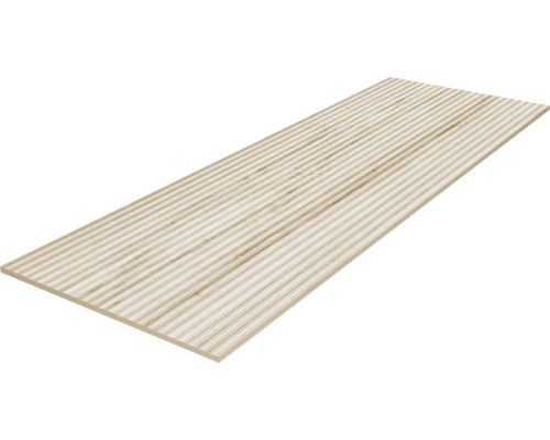 Houten paneel met messing en groef