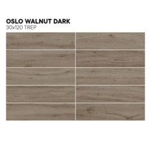 Donkere Oslo walnoot 30x120 centimeter traptrede