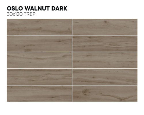 Donkere Oslo walnoot 30x120 centimeter traptrede