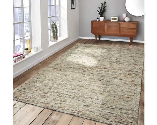 Interieur met rechthoekig tapijt op houten vloer