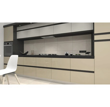 Moderne keuken met inbouwkasten, fornuis en werkblad
