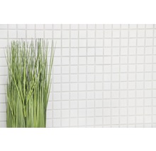 Decoratieve groene kunstplant voor een wand met witte vierkante tegels