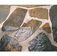 Muur van natuursteen met onregelmatige vormen