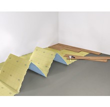 Installatie van laminaatvloer met contactgeluidsisolatie binnenshuis