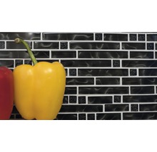 Wandtegel met mozaïekpatroon en gele paprika