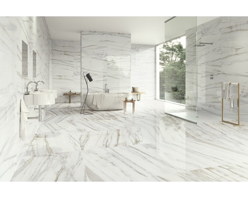 XXL Wand- en vloertegel Macael Gold gepolijst 120x260 cm 7 mm gerectificeerd