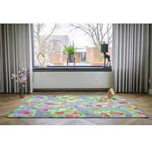 Speelkleed met stadsdesign in de woonkamer