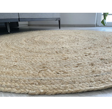 Rond vloerkleed van natuurlijke vezels