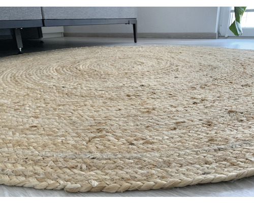 Rond vloerkleed van natuurlijke vezels