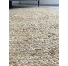 Rond vloerkleed van gevlochten jute