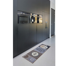 Keuken met keukenloper met koffiemotief