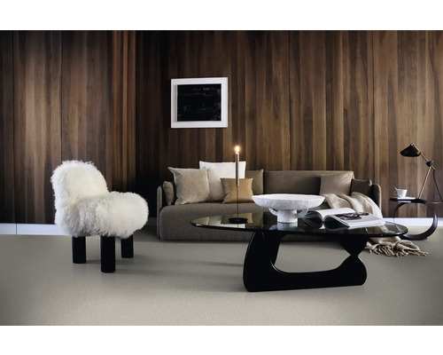 Woonkamer met vloerbedekking, bank, fauteuil en salontafel