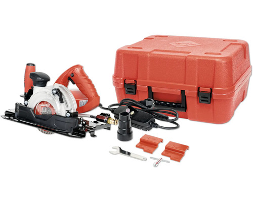 Elektrische tegelsnijmachine met accessoires en transportkoffer