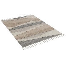 Vloerkleed met streepmotief en franjes