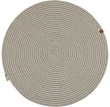 Rond vloerkleed van gevlochten materiaal