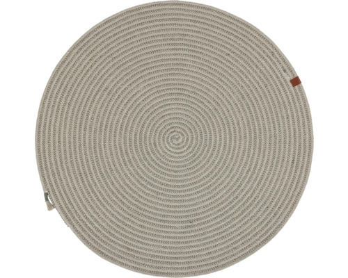 Rond vloerkleed van gevlochten materiaal