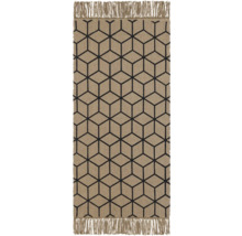 Vloerkleed met geometrisch patroon en franjes