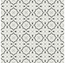 Vloertegels met een geometrisch en bloemmotief