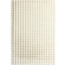Beige badmat met geribbelde structuur