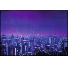 Schilderij op canvas met stadsgezicht en verlichting