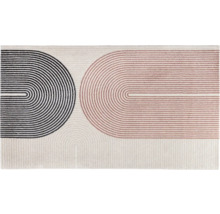 Tapijt met abstract halfcirkelpatroon