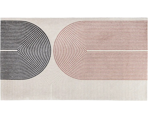Tapijt met abstract halfcirkelpatroon