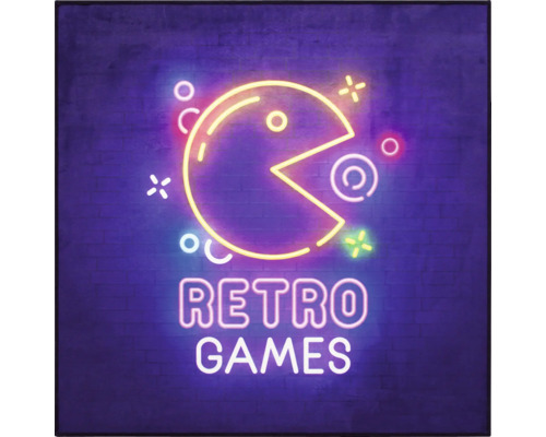 Neonreclame met retro gaming thema