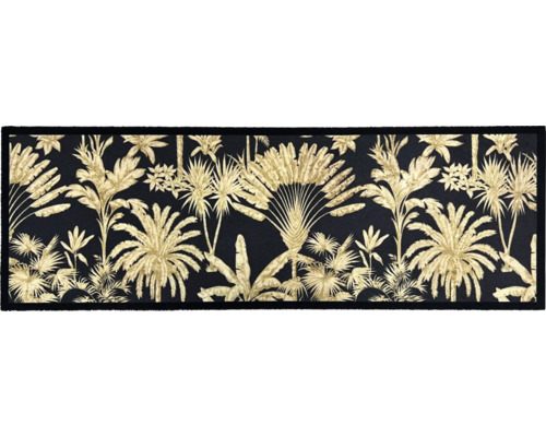 Schoonloopmat met plantenpatroon