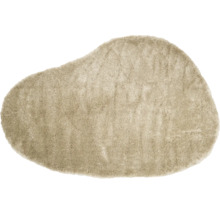 Beige vloerkleed in ongebruikelijke vorm