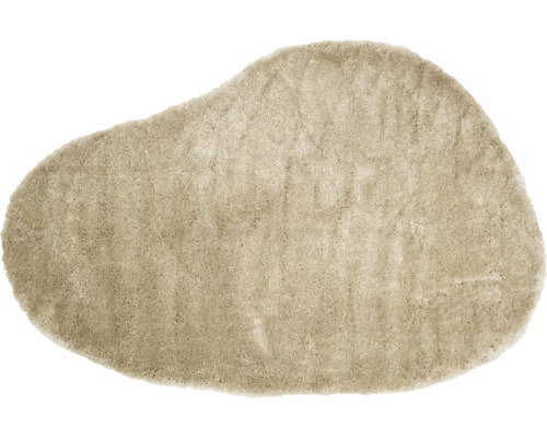 Beige vloerkleed in ongebruikelijke vorm