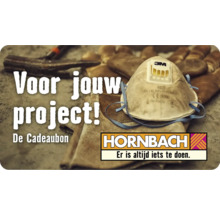 Cadeaubon voor uw project met hamer, handschoenen en ademhalingsmasker