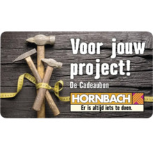 Hornbach cadeaubon voor uw project met hamers en meetlint