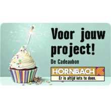 HORNBACH cadeaubon voor uw project met een muffin en een sterretje