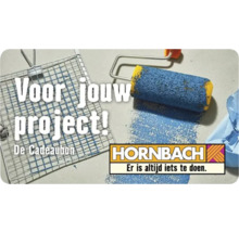 Verfemmerrooster en verfroller met het Hornbach logo