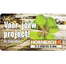 Hornbach cadeaubon met klavertjevier voor uw project
