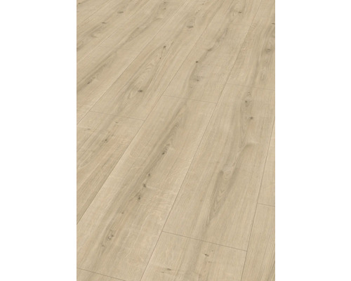 Close-up van gelegde laminaatvloer met houtlook
