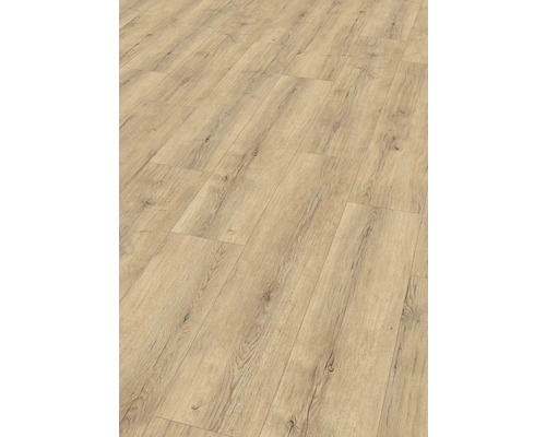 Gelegde laminaatvloer met houtlook.