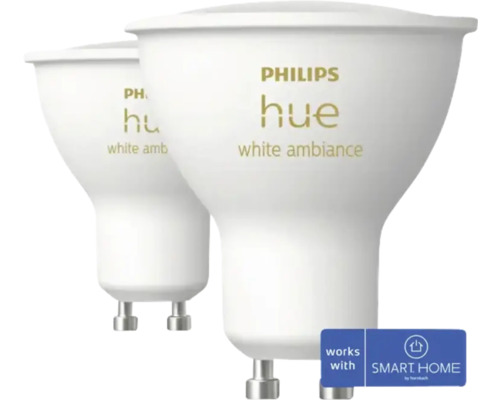 Twee Philips Hue White Ambiance lampen