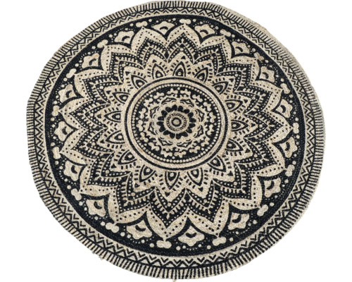 Rond tapijt met mandala patroon